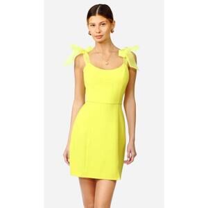NWT! Adelyn Rae Cassie Bow Mini Dress in Lime Green Sz L. $108.95. Cocktail